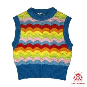 zara rainbow vest